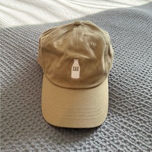 The Classic Beige Cap with Bottle Embroidery